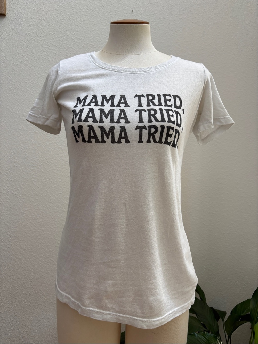 White Graphic Tee - Mama Tried